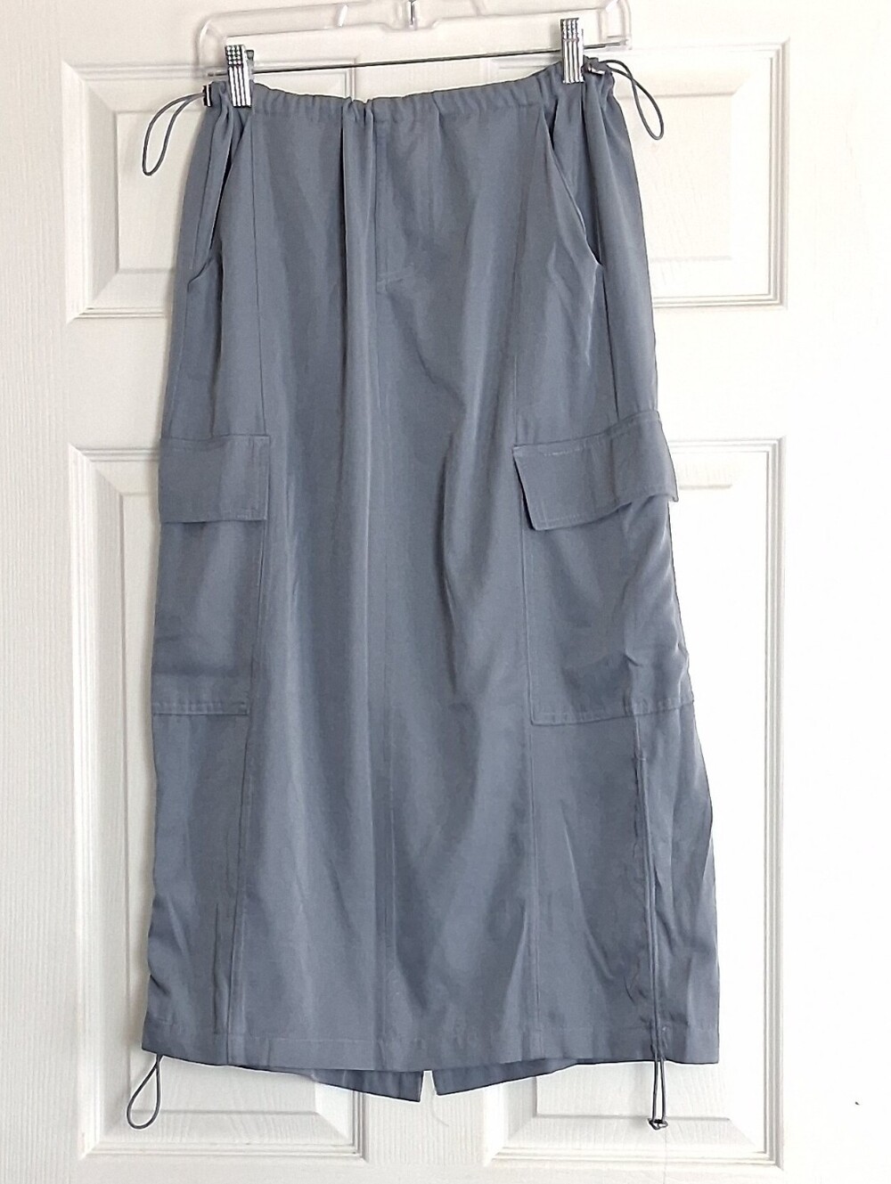 HYFVE Gray Cargo Boho Midi Skirt